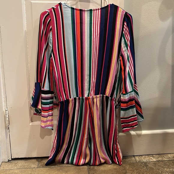 Express - Multicolored Striped Romper - Picture 3 of 6